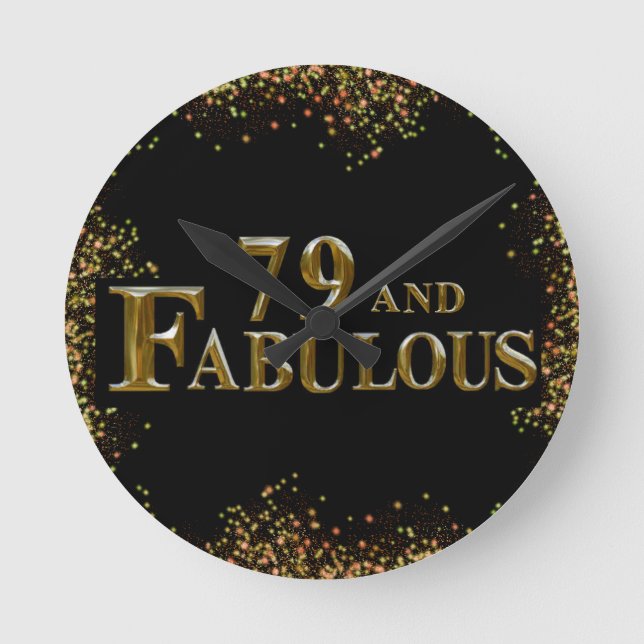 79. Geburtstag Runde Wanduhr (Vorderseite)