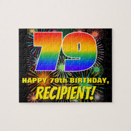 79. Geburtstag: Spaß, farbenfrohe feierliche Feuer