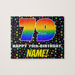 79. Geburtstag — Spaß, farbenfrohe Sternenweltenmu