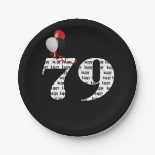 79. Geburtstagsballons Pappteller
