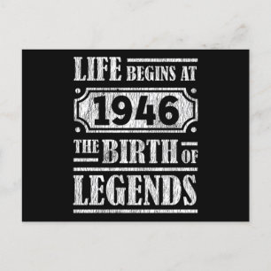 79 Jahre alt 1946 Geburt der Legende 79. Geburtsta Postkarte