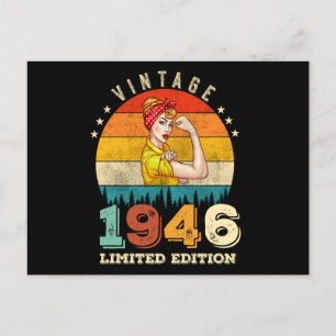 79 Jahre alt Tag 1946 Vintag 79. Geburtstagsfrauen Postkarte