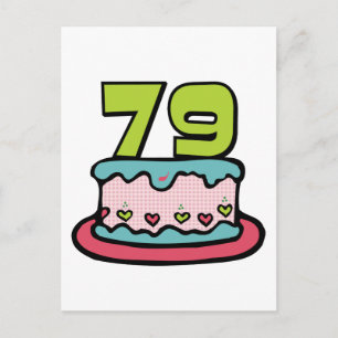 79-jähriger Geburtstagskuchen Postkarte