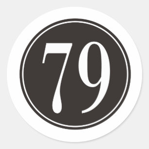 79 Schwarzer Kreis Runder Aufkleber
