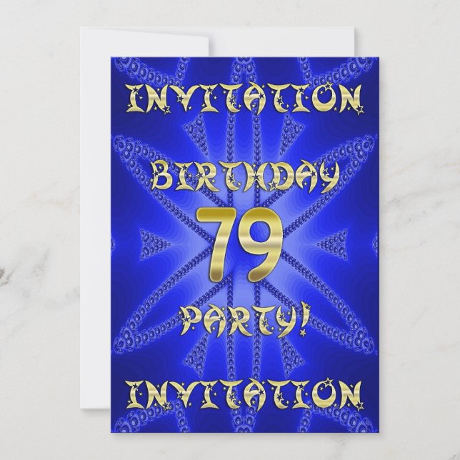 79e invitation à la fête d'anniversaire (Devant)