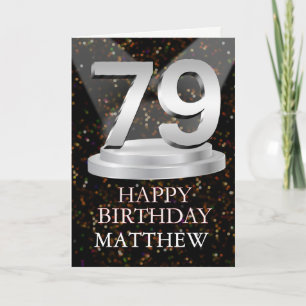 79th Birthday Spotlights Ajouter une carte de nom