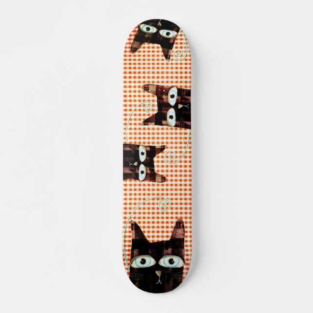 7 1/4" Mini-Skateboard Rupydetequila Katzen Skateboard (Vorne)