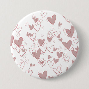 7,6 Cm Badge rond grand cœur (7,6 cm)