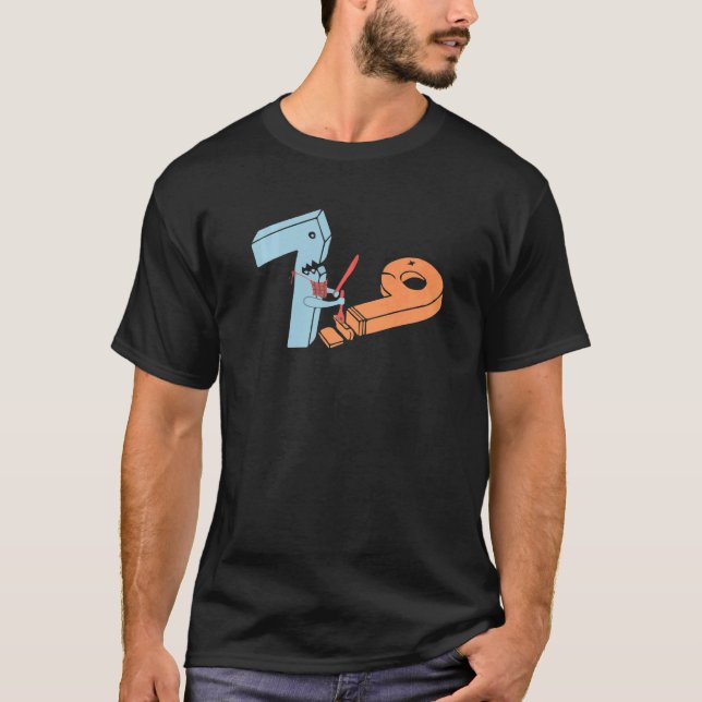 7 Ate 8 9  Math Teacher T-Shirt (Vorderseite)