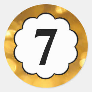 7 - Aufkleber mit den goldenen Zahlen
