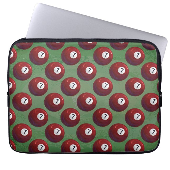 7 Ball Laptopschutzhülle (Vorderseite)