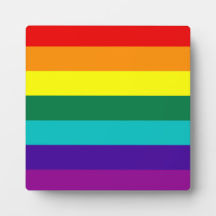 7 bandes Arc-en-ciel Plaque Gay pride
