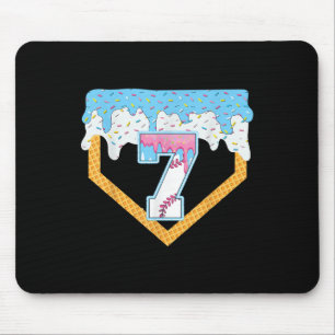 7. Baseball-Eiscreme, die Baseball-Tropfen abtropf Mousepad