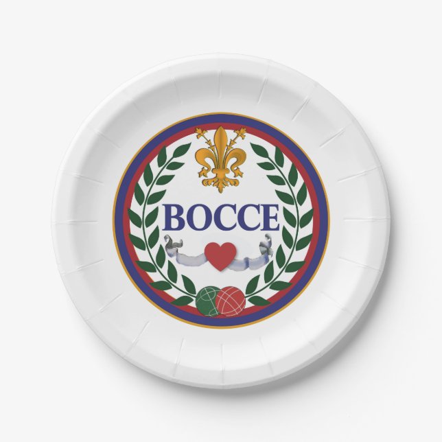 7" Bocce Party-Teller Pappteller (Vorderseite)