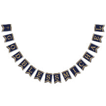 7 Briefe Blauer Gold Gott segne Taufgemeinschaft