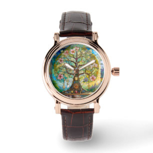 7 Chakra Blütenbaum Armbanduhr