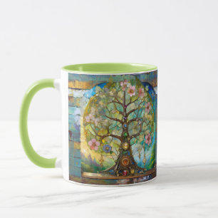 7 Chakra Blütenbaum Tasse