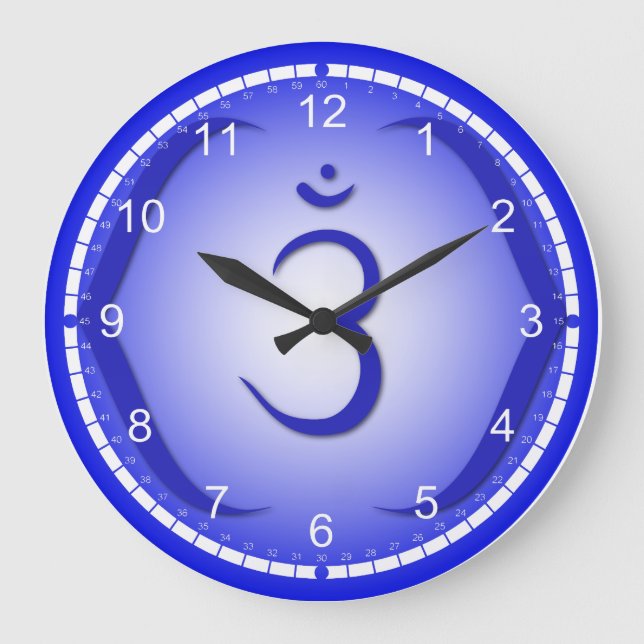 7 Chakra Clocks Große Wanduhr (Vorderseite)