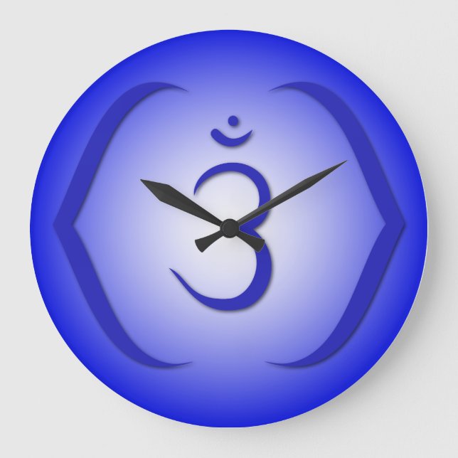 7 Chakra Clocks Große Wanduhr (Vorderseite)