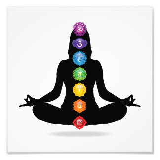 7 Chakra Silhouette Fotodruck