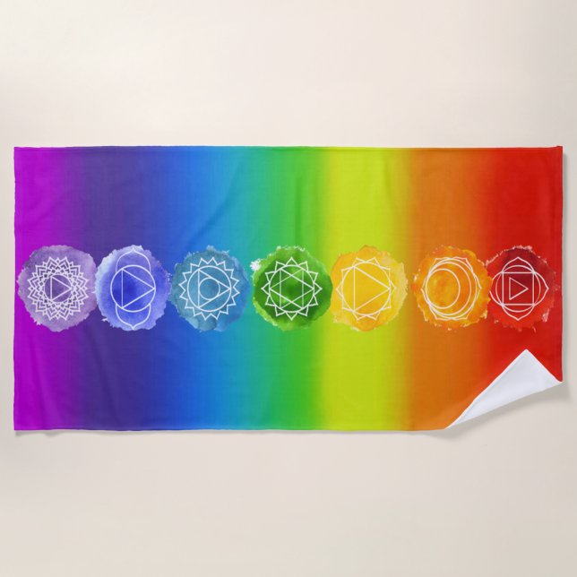 7 CHAKRA STRANDTUCH (Vorderseite)