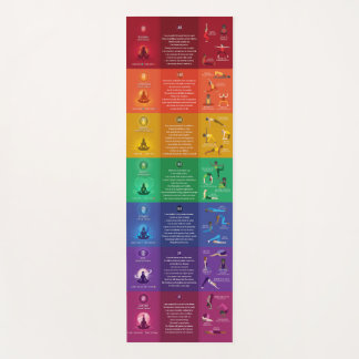 7 Chakra Yoga Posen & Affirmations Yoga Mat - 87mc Yogamatte
