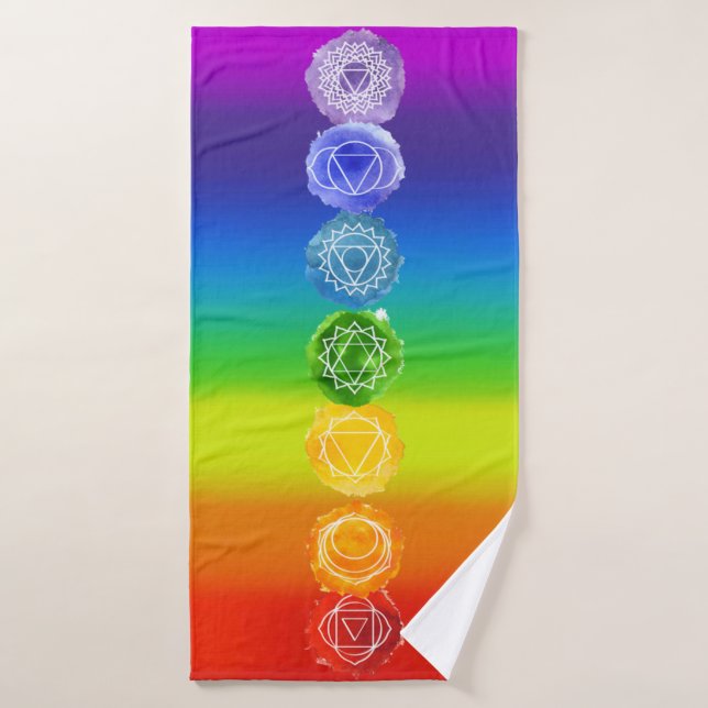 7 Chakras Badhandtuch Set (Badehandtuch)