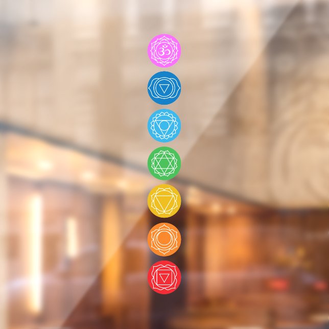 7 Chakras Fensteraufkleber (Blatt 2)