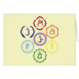 7 Chakras in einem Kreis