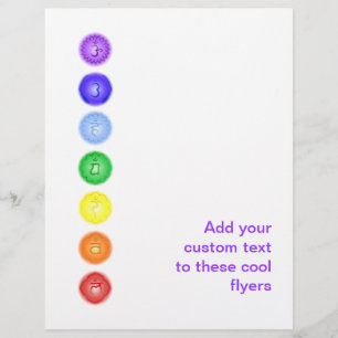 7 Chakras in einem Line-Flyer Flyer