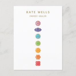 7 Chakras Kundalini Healer Postkarte