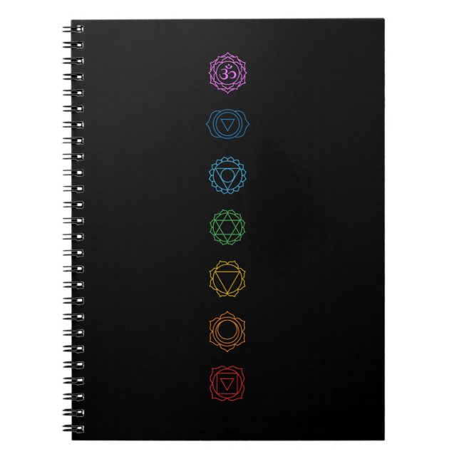 7 Chakras-Notebook Notizblock (Vorderseite)