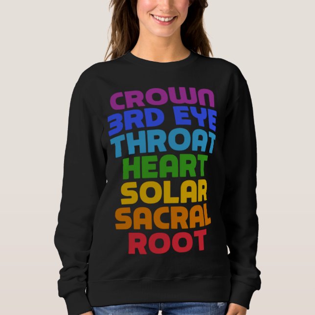7 Chakras   Saying Cool Yoga Quote Sweatshirt (Vorderseite)