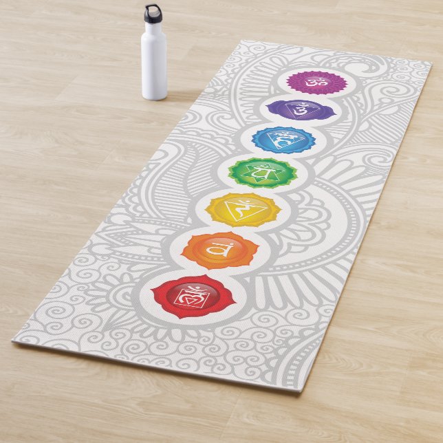 7 Chakras Yoga Mat - 01pwb Yogamatte (Beispiel)