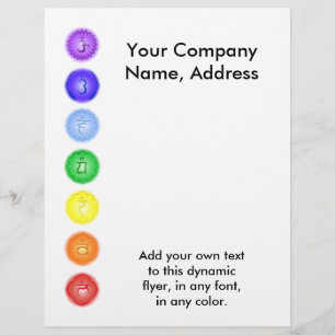 7 Chakren in einer Reihe Flyer