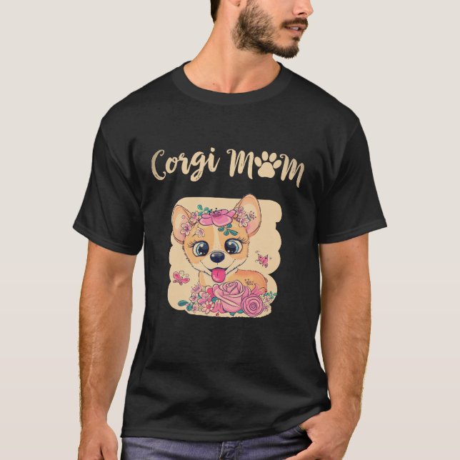 7 Corgi-Mama Corgi T-Shirt (Vorderseite)