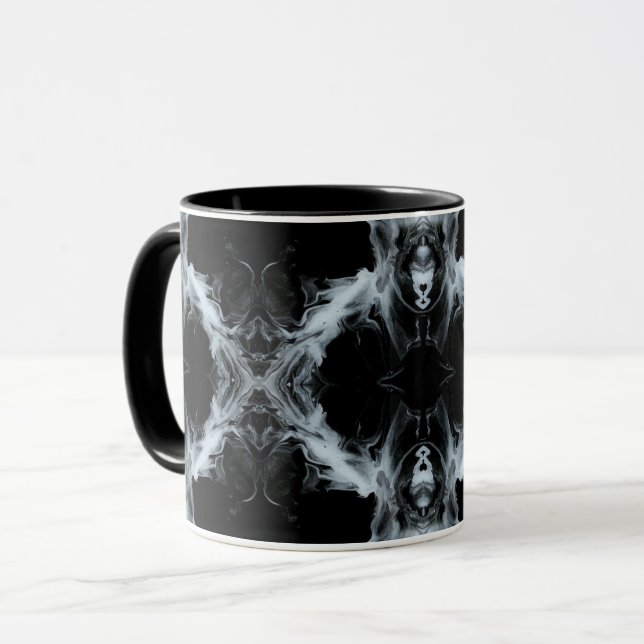 7 Deadly Sins and 7 Contrary Virtues Abstract Art Tasse (Vorderseite Links)