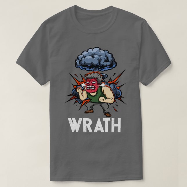 7 Deadly Sins Wrath Halloween Costume T-Shirt (Design vorne)