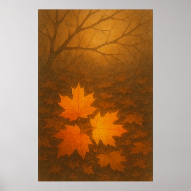 7. Fall, gefallenes Licht, saisonale Printwerbung Poster (Vorne)