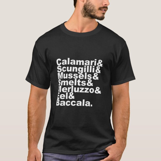 7 Fische Sieben Weihnachten Abend Italienischer Kl T-Shirt (Vorderseite)