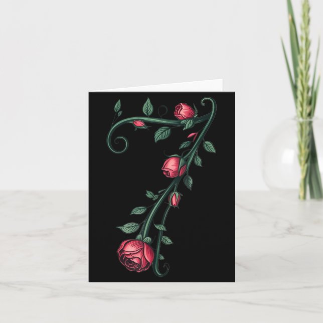7 Floral 67 Rose Valentines Day Funny Love Matchin Karte (Vorderseite)
