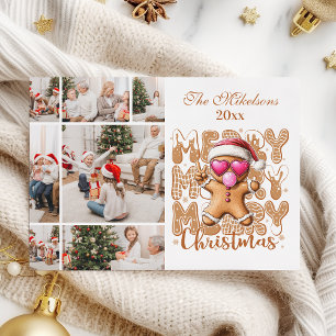 7 Foto Süße Lebkuchen-Weihnachten  Feiertagskarte