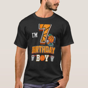 7. Geburtstag Basketball Boy 7 Jährige Kinder T-Shirt