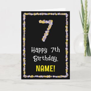 7. Geburtstag: Blumennummer, Individuelle Name, Bl Karte