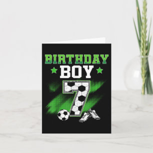 7. Geburtstag Boy Soccer 7 Jahre alter Sport 7 Jah Karte