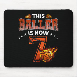 7. Geburtstag Boys Basketball Spieler Geschenke 7 Mousepad