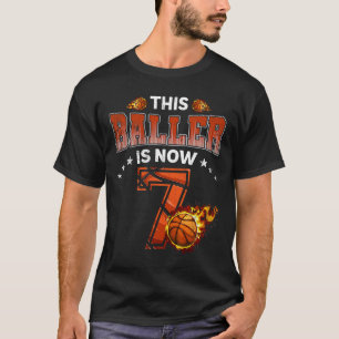 7. Geburtstag Boys Basketball Spieler Geschenke 7 T-Shirt