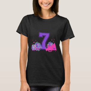 7. Geburtstag Cheerleading Mädchen Sieben Jahre al T-Shirt