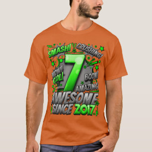 7. Geburtstag Comic-Stil Toll seit 2017 7 Jahre T-Shirt