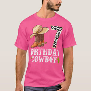 7. Geburtstag Cowboy Kind 7 Jahre Alt Rodeo Liebha T-Shirt